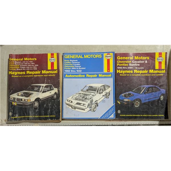(3) Haynes Repair Manuals /Buick 1985-98/Cadillac/Chevrolet/ and etc. general Motors