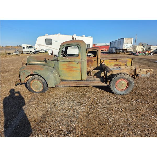 1947 ford 1 ton cab and chassis with hoist- AS IS