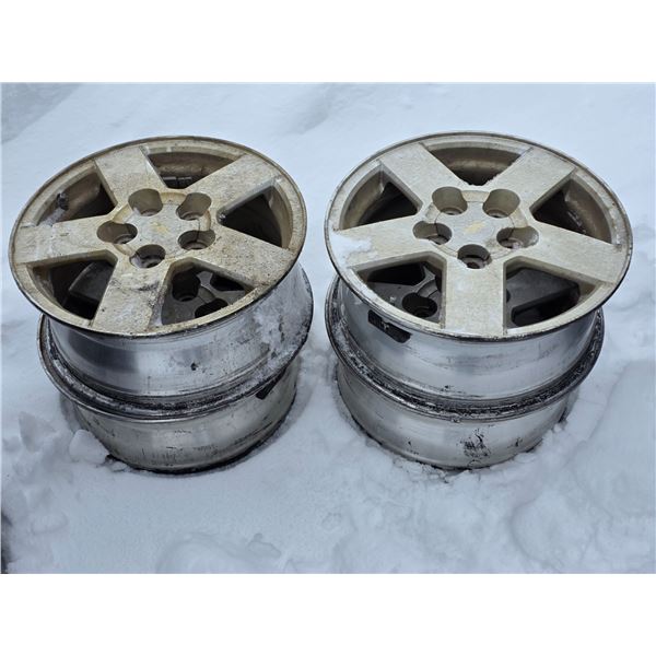 4 chevy aluminum rims 5 bolt- 17"W- for and equinox