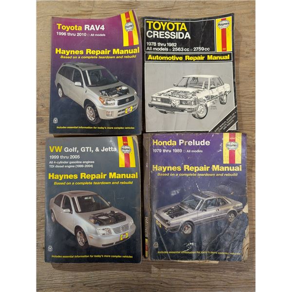 (4) Repair Manuals (2) Toyota 1996-2010/1978-82) (Hinda 1979-89) (VW 1999-2005)