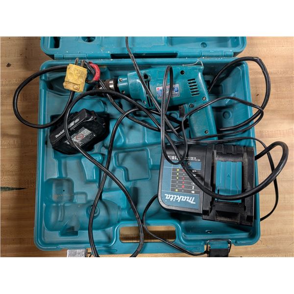 Makita 10mm Hammer Drill (Works) and Separate Battery Charger