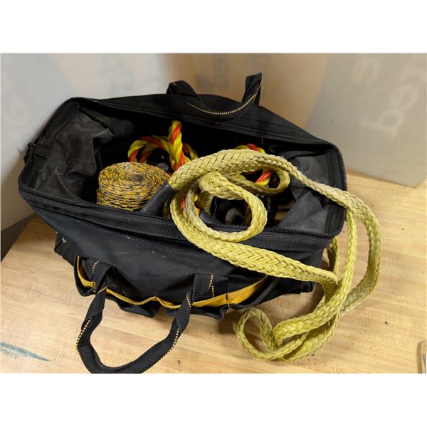 Duffle Bag w/ Rope, ratchet, and etc. as Shown