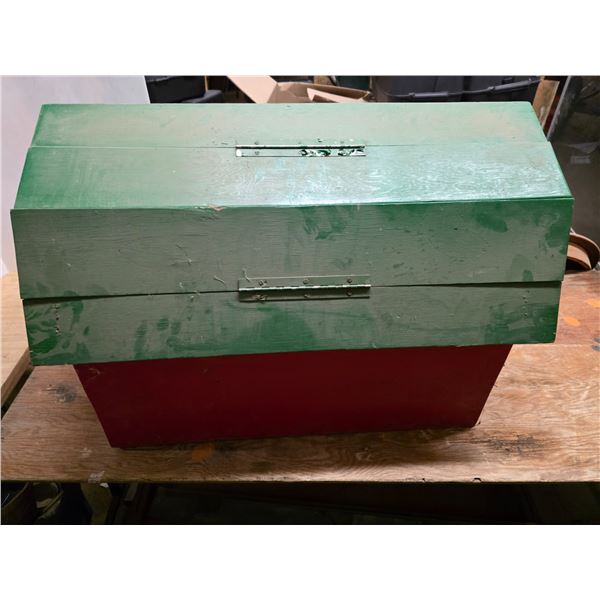 Red barn storage crate- 36" by 26" by 25"H