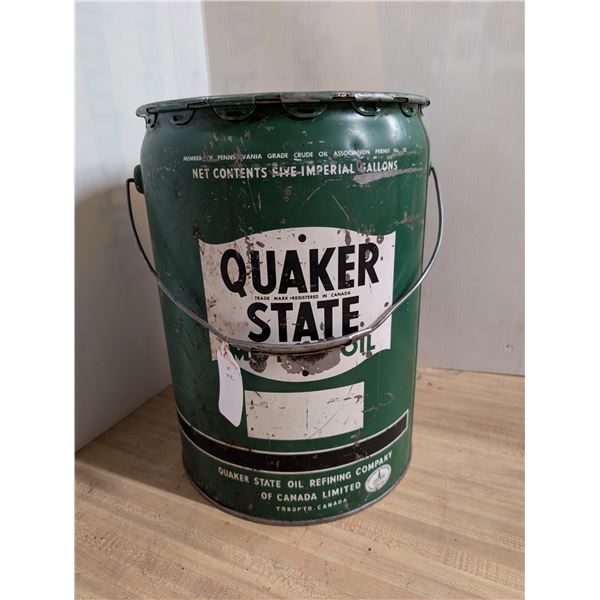 Quaker State 5 Gal MFG-DATE 24-5-53