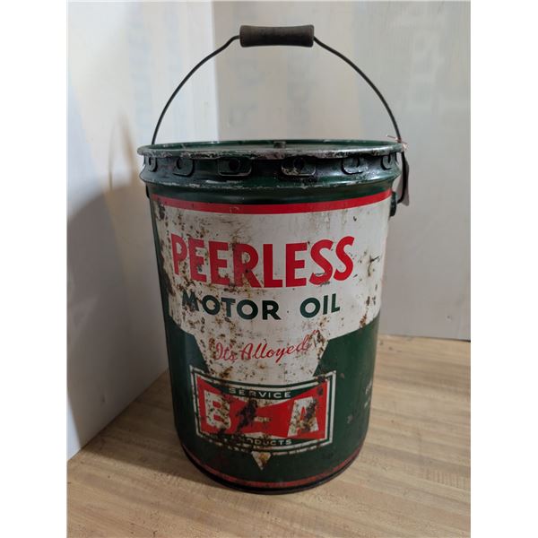 Peerless Motor Oil BA 5 Gal MFG-DATE 24-5-53