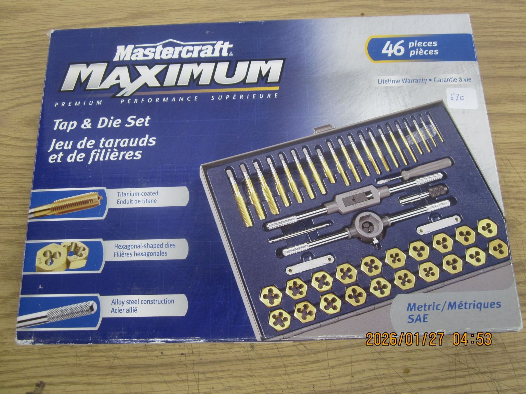Master Craft 46 Piece Taps and Die Set Metric Good Condition - Schmalz ...