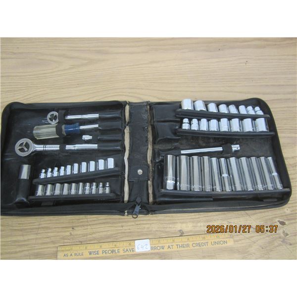 Vintage 3/8 and ¼  Craftsman Socket Set Good Shape Standard and Metric