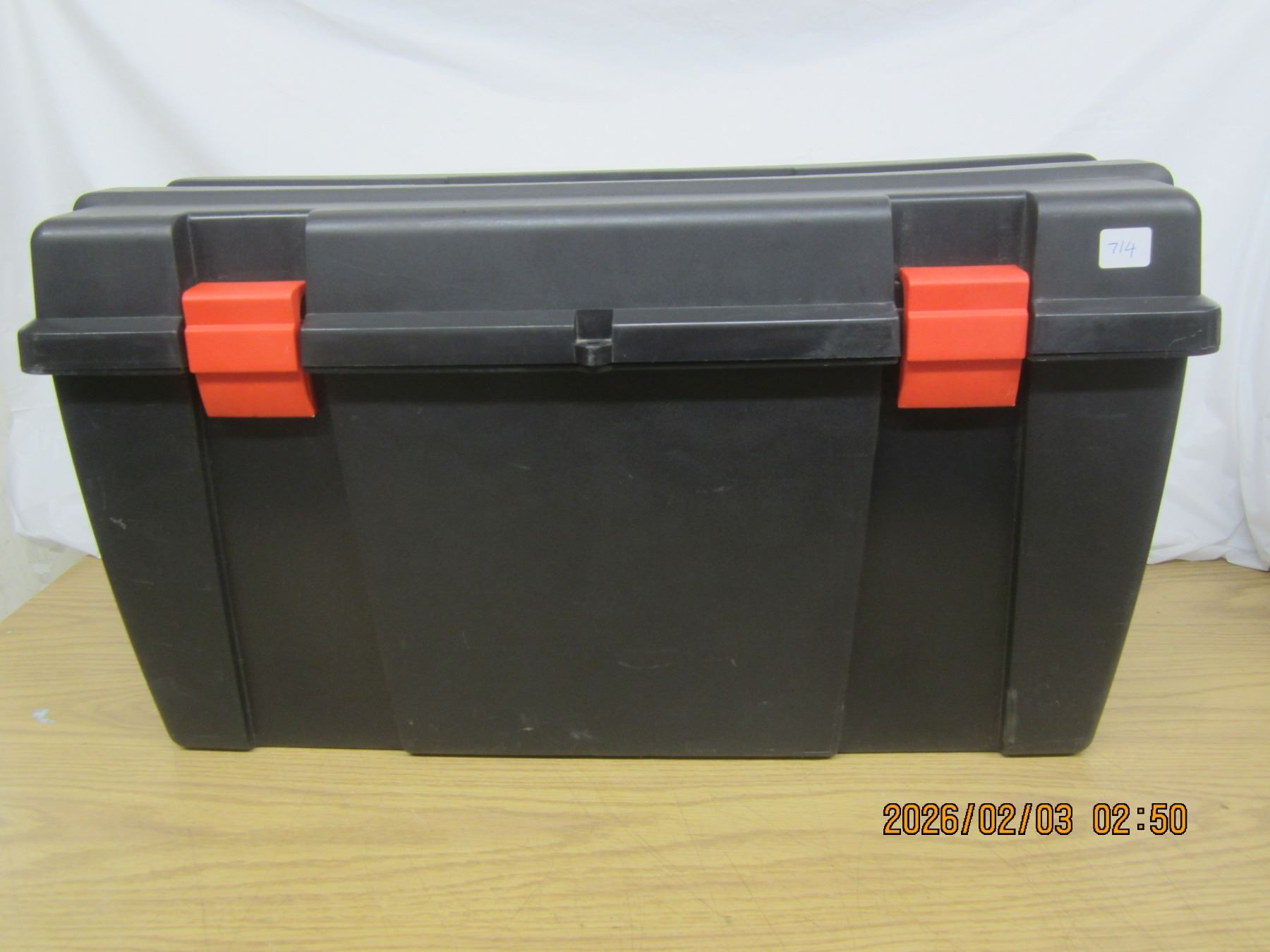 Large Black Tool Box 26 inches Long 14 inches tall 12 inches deep in ...