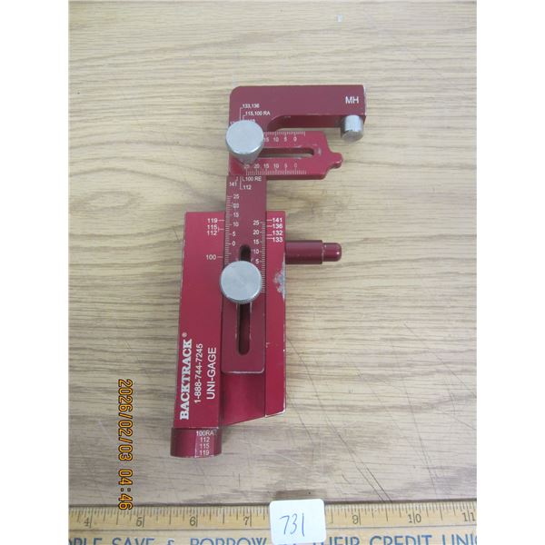 Backtrack Uni-Gauge For Measuring Railroad Track Size Rare Item