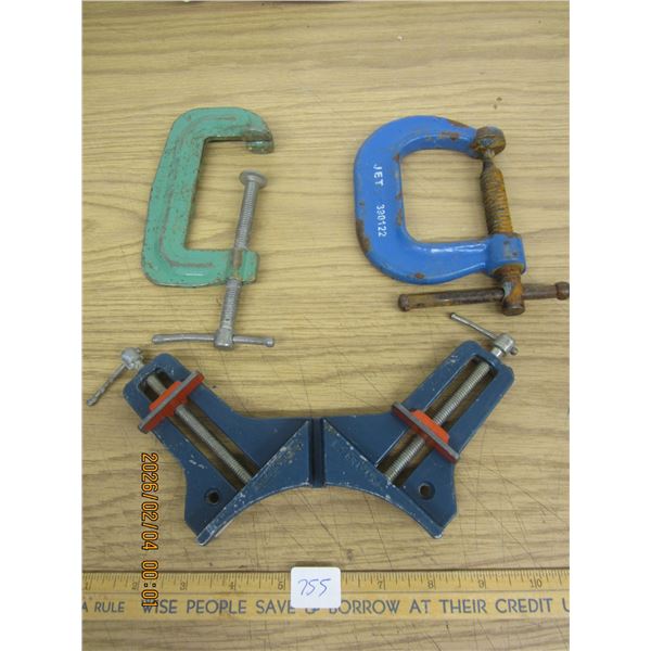 Lot of 3 Clamps One is a Corner Clamp for Picture Frames
