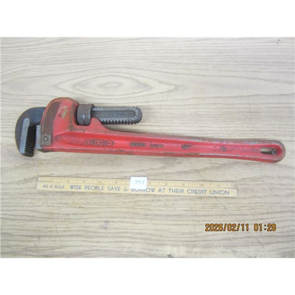 Ridgid Heavy Duty 18 inch Pipe Wrench in Good Shape