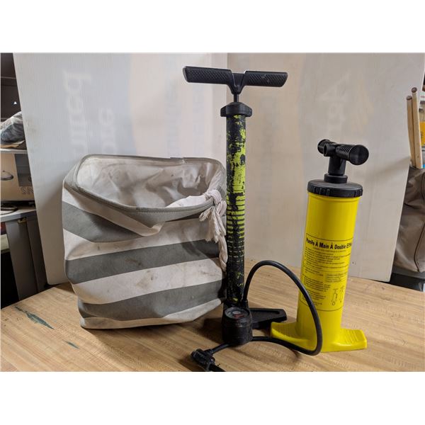 Two Pumps w/ Bag and Some Misc. Items