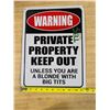 Image 2 : Warning Funny Sign 12"x16"