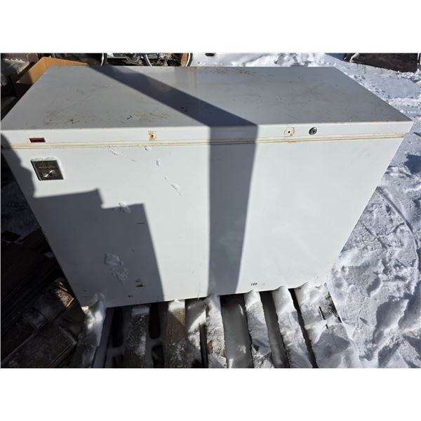 Deep freezer- 10 cubic feet- 46" by 21" by 36"H- was in working order