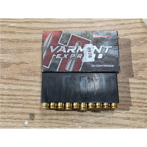 Box of 20 rounds of 22-250 rem-*Pal* required