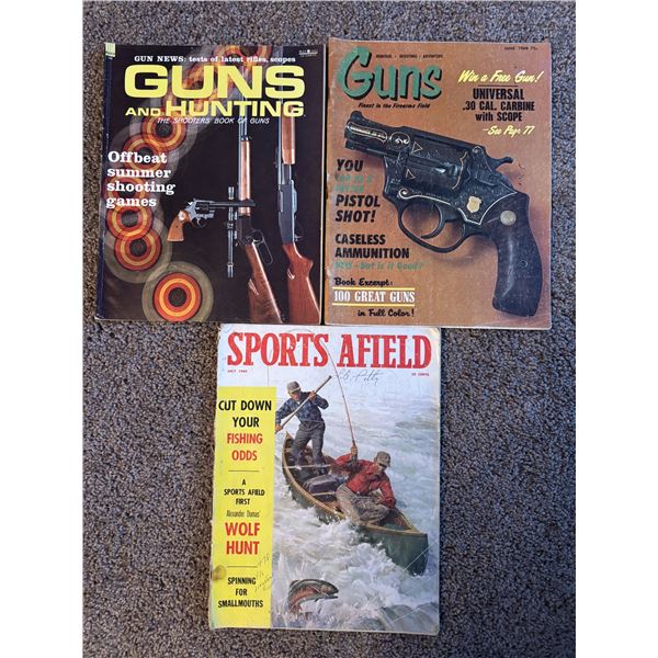(3) Vintage Gun/Hunting Magazines 1960, 1964, 1968