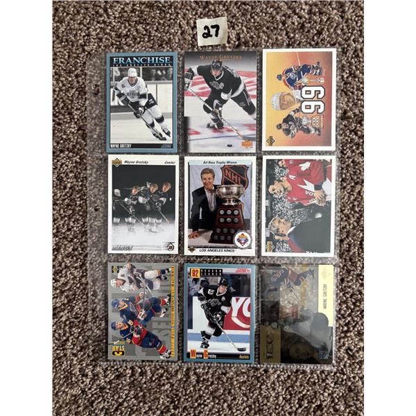 (9) Wayne Gretzky Cards