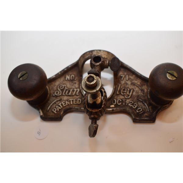1901 Stanley no. 71 Router Plane Tool