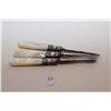 Image 1 : (3) Mother of Pearl Handled Sterling Silver Nut Picks