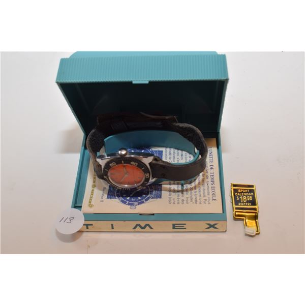 Vintage Timex Calendar Dive Watch w/ Glowing Hands ** Not Working