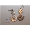 Image 1 : Sterling Silver Cat Earrings