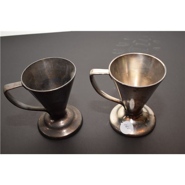 (2) Antique Metal Ice Cream Cup Holders