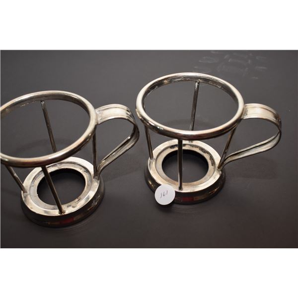(2) Antique Coffee/Tea Glass Holder