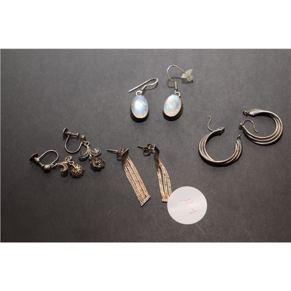 Lot of Vintage Sterling Silver Earrings