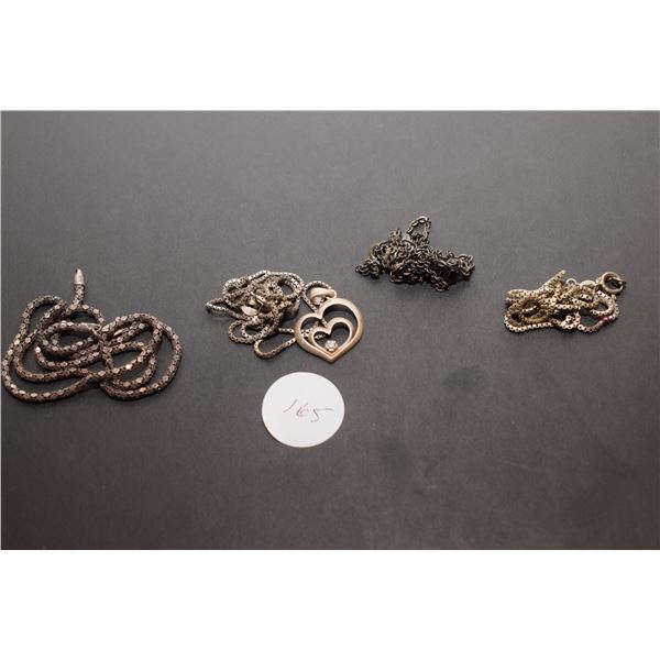 (4) Sterling Silver Necklaces