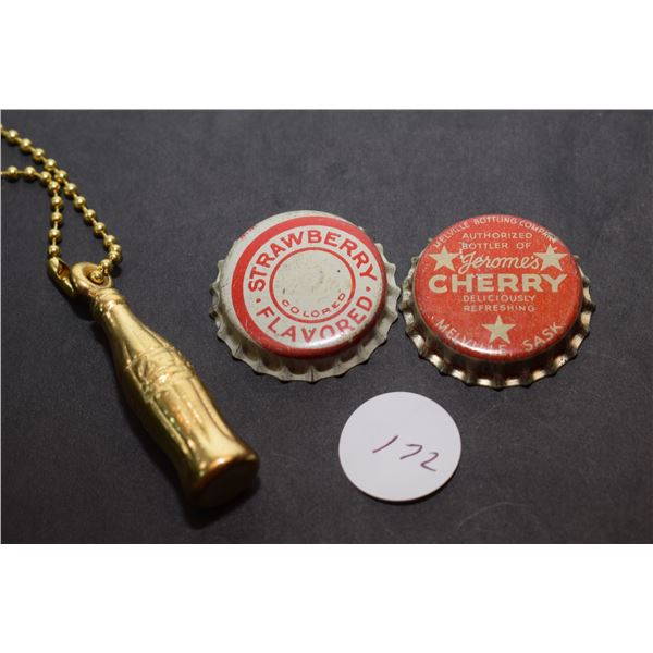 Cork Lined Soda Caps, Coca Cola Key Chain