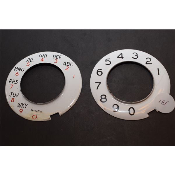 Porcelain/Steel Telephone Dial Faces