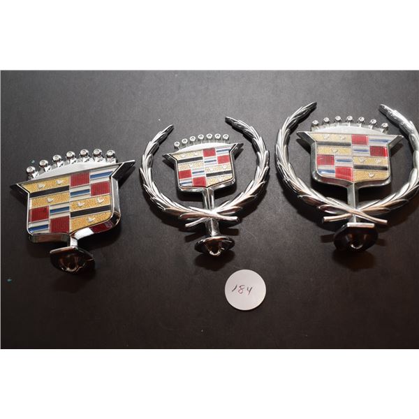 (3) Cadillac Hood Ornaments