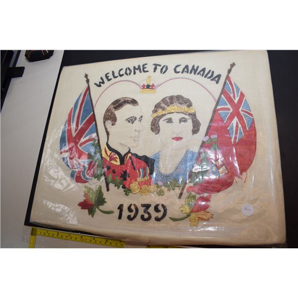 1939 Royal Visit Sewn Picture