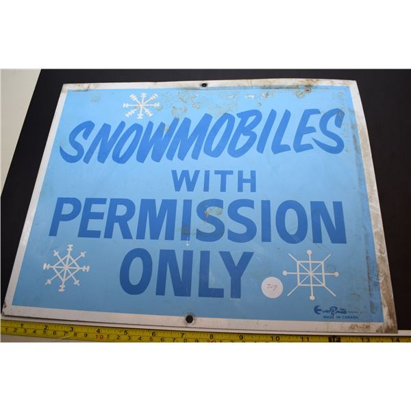 Snowmobile Tin Sign