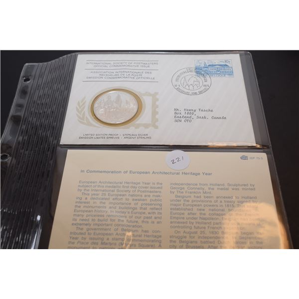 1st Day Cover Stamp w/ 20 gram Sterling Silver (38mm) Coin