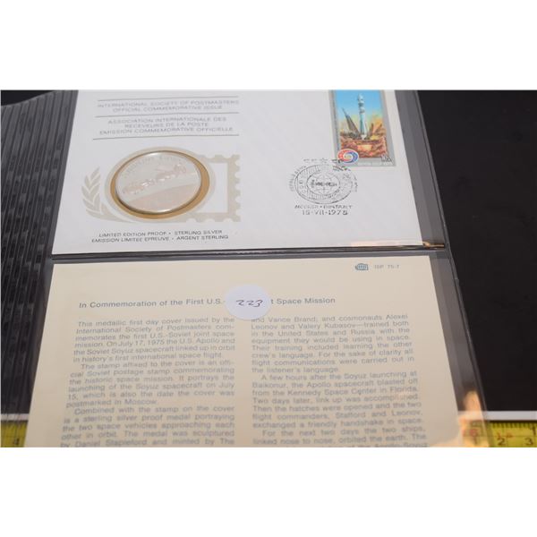1st Day Cover Stamp w/ 20 gram Sterling Silver (38mm) Coin