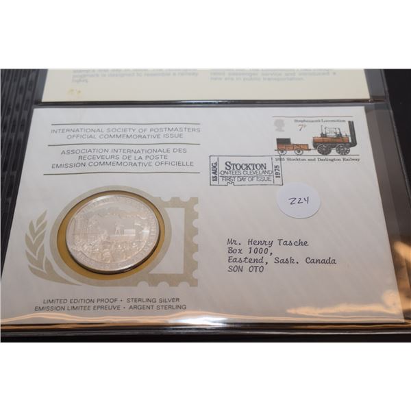 1st Day Cover Stamp w/ 20 gram Sterling Silver (38mm) Coin