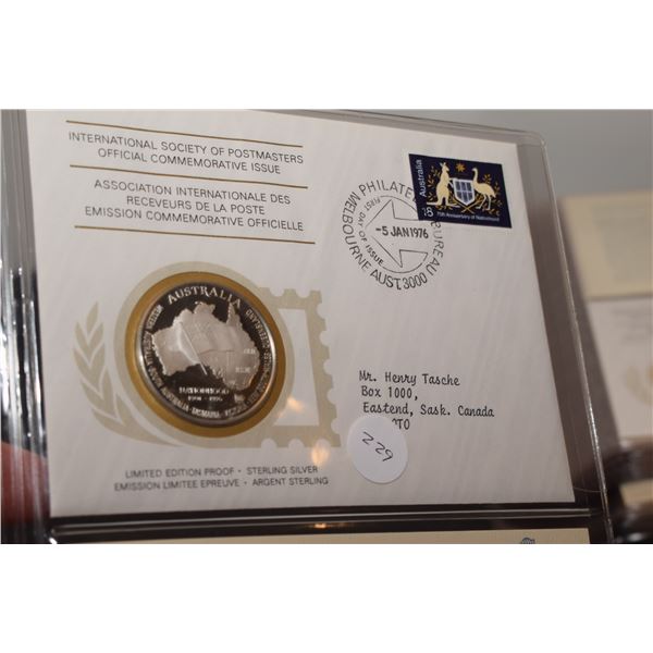 1st Day Cover Stamp w/ 20 gram Sterling Silver (38mm) Coin