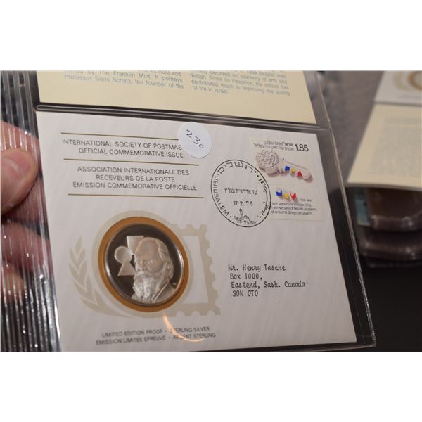 1st Day Cover Stamp w/ 20 gram Sterling Silver (38mm) Coin