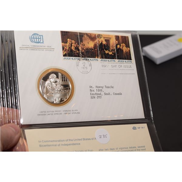 1st Day Cover Stamp w/ 20 gram Sterling Silver (38mm) Coin