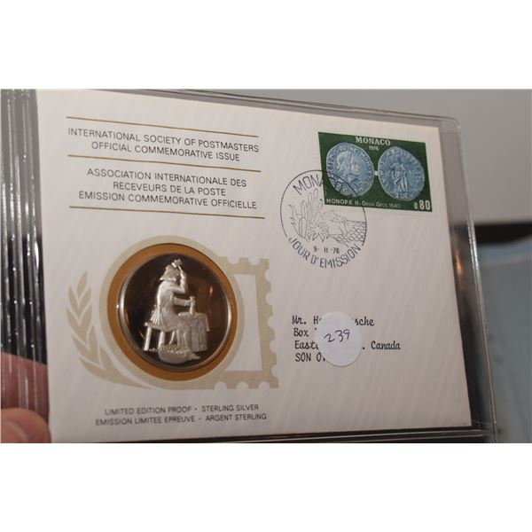 1st Day Cover Stamp w/ 20 gram Sterling Silver (38mm) Coin