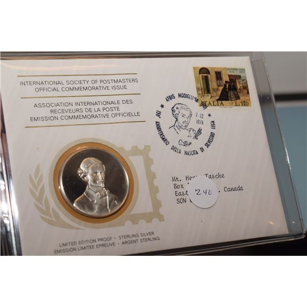 1st Day Cover Stamp w/ 20 gram Sterling Silver (38mm) Coin