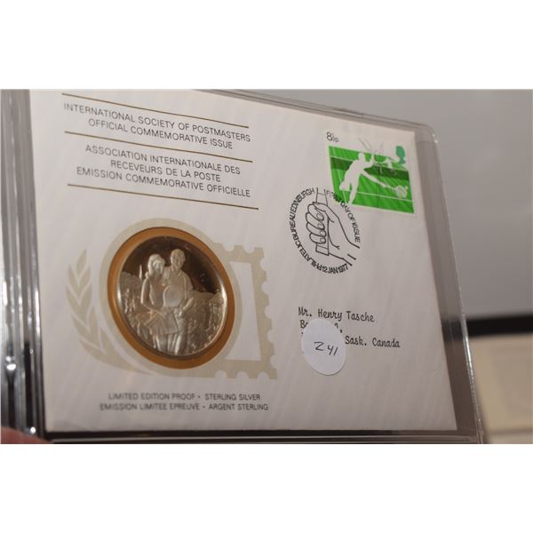 1st Day Cover Stamp w/ 20 gram Sterling Silver (38mm) Coin