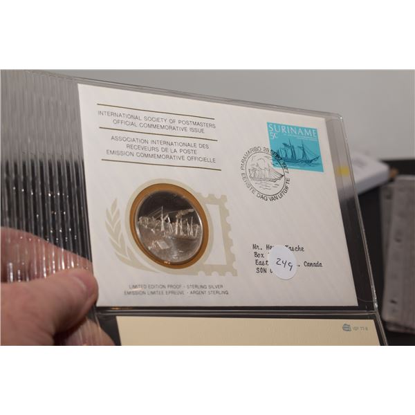 1st Day Cover Stamp w/ 20 gram Sterling Silver (38mm) Coin