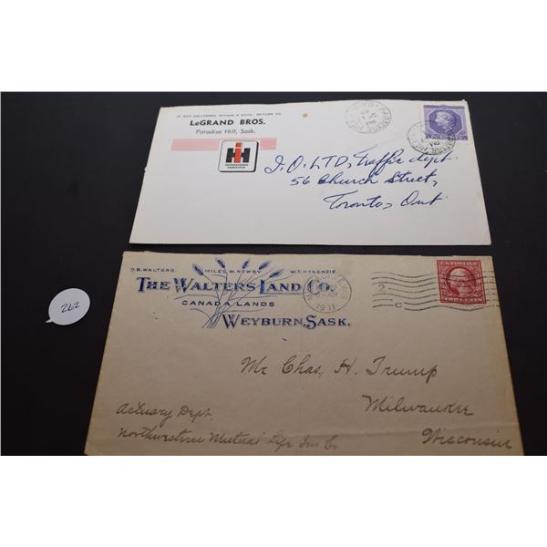 1911 The Walters Land Co. and I-H Envelopes