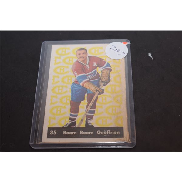 1961 Boom Boom Geoffrion Hockey Card