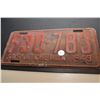 Image 1 : 1949 Sask License Plate