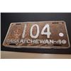 Image 1 : 1940 Sask 3-Digit License Plate
