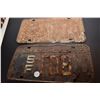 Image 1 : 1960 “SF” Sask License Plate, 1958 Sask License Plate