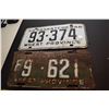 Image 1 : 1956 &1959 Sask License Plates